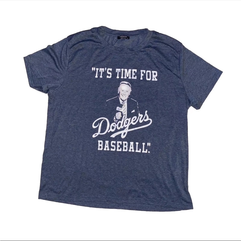 Dodgers Baseball Graphic T-Shirt - Blue